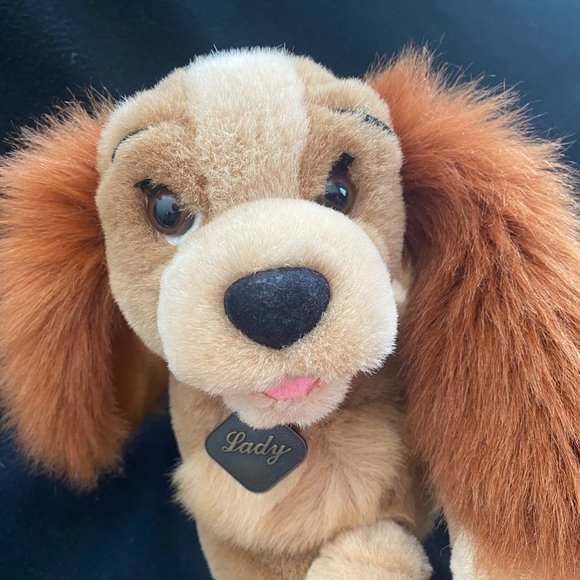 Walt Disney Co. Lady & the Tramp plush name tag collar stuffed girl tan dog 18" - Picture 2 of 6